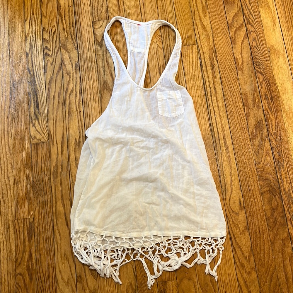 Y2K Victoria Secret PINK Fringe Coverup- S/M